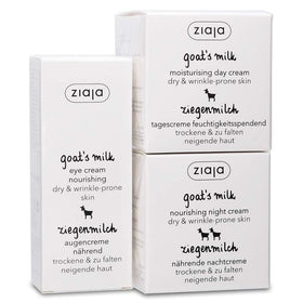 Ziaja goats milk day cream bottle delivering balanced daytime hydration for daily skin comfort.