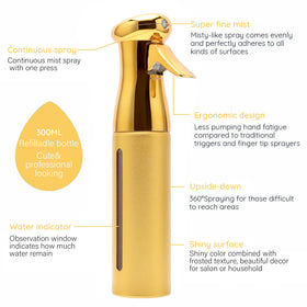 ZIBARBER 10oz water mister with ample capacity for repeated use.