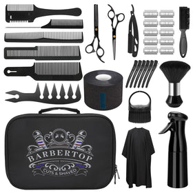 ZIBARBER 17-piece cutting kit with scissors for precise trims