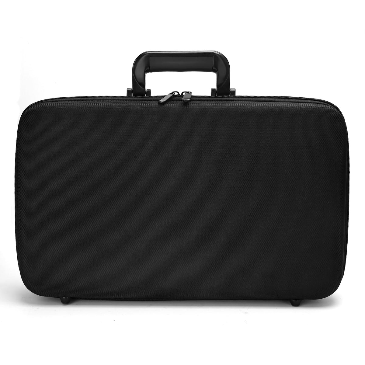 ZIBARBER Shears and clippers storage within a compact barber case for easy reach.