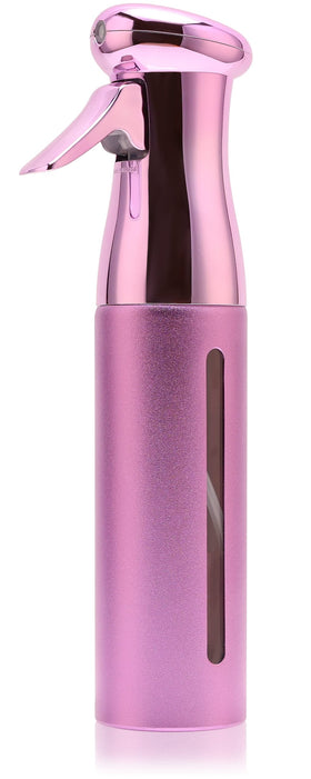 ZIBARBER salon-style spray bottle 10oz purple front view delivers precise mist for hairstyling and plant care.