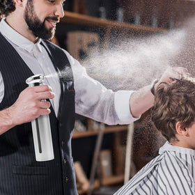 ZIBARBER stylish silver bottle design adds a professional look on any station
