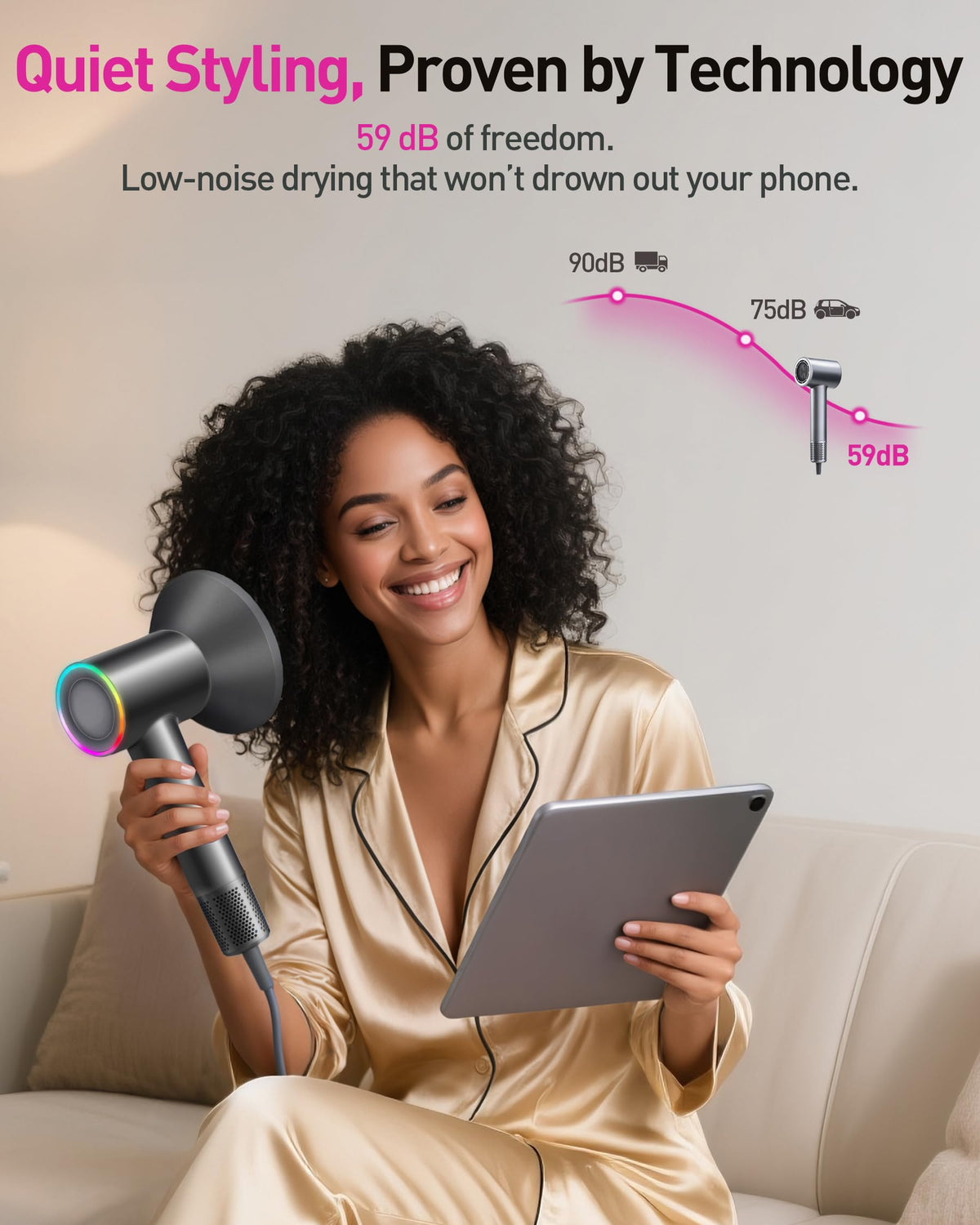 Zibtes High-Speed Dryer weight 0-77-lbs; lightweight for fatigue-free drying.