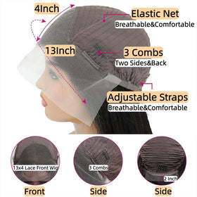 Zihomha lace front wig closeup hairline details for seamless blending.