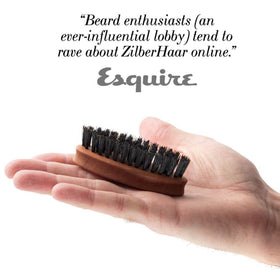 ZilberHaar compact travel beard brush for quick detangling and itch relief