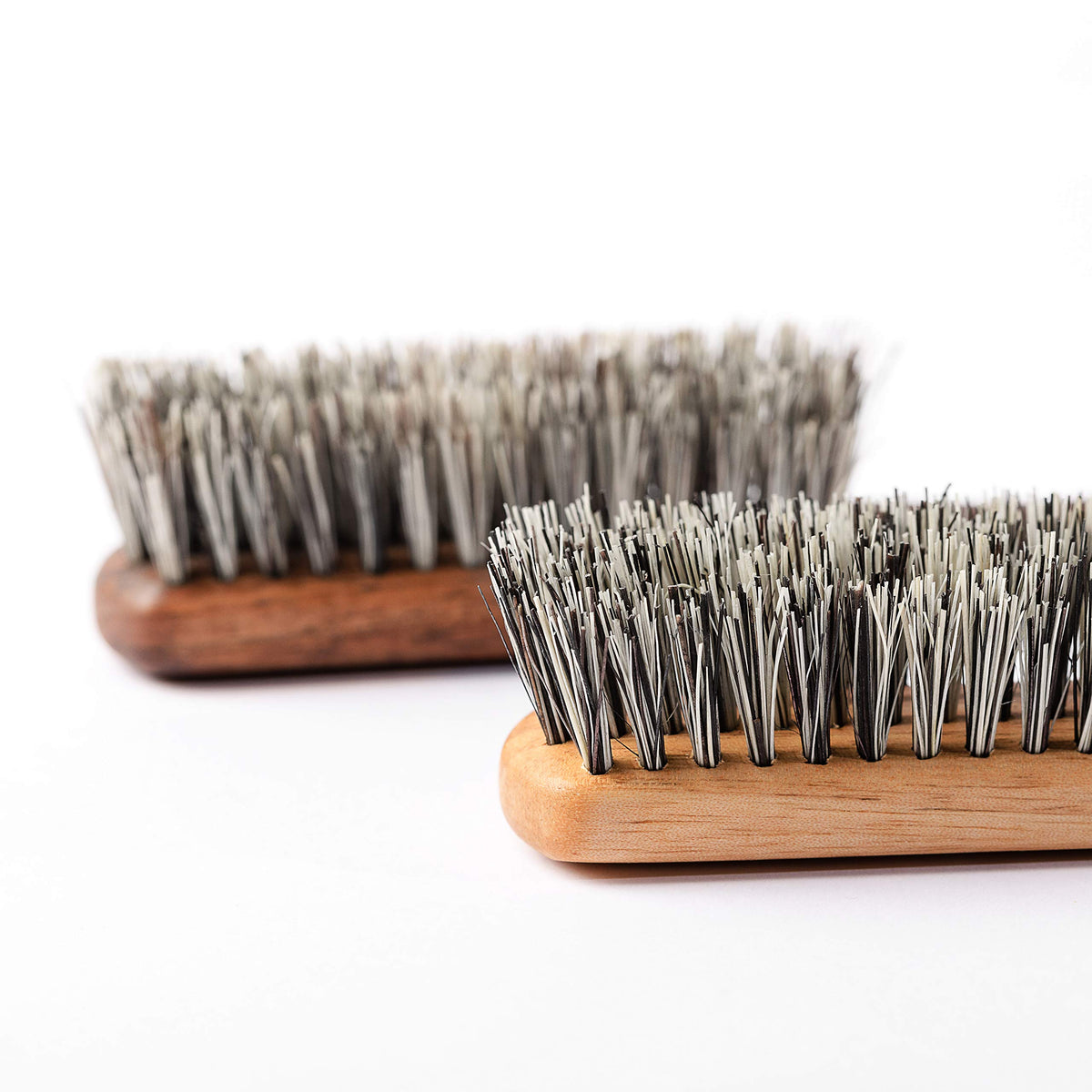 ZilberHaar vegan beard brush durable walnut wood construction.