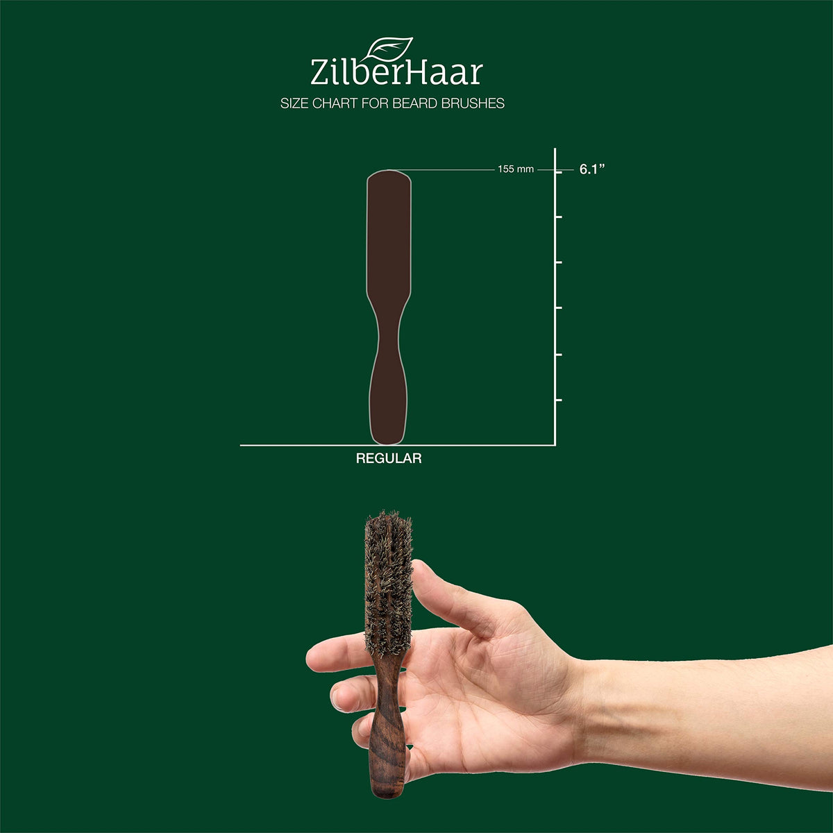 ZilberHaar vegan beard brush gift-ready packaging for gifting.