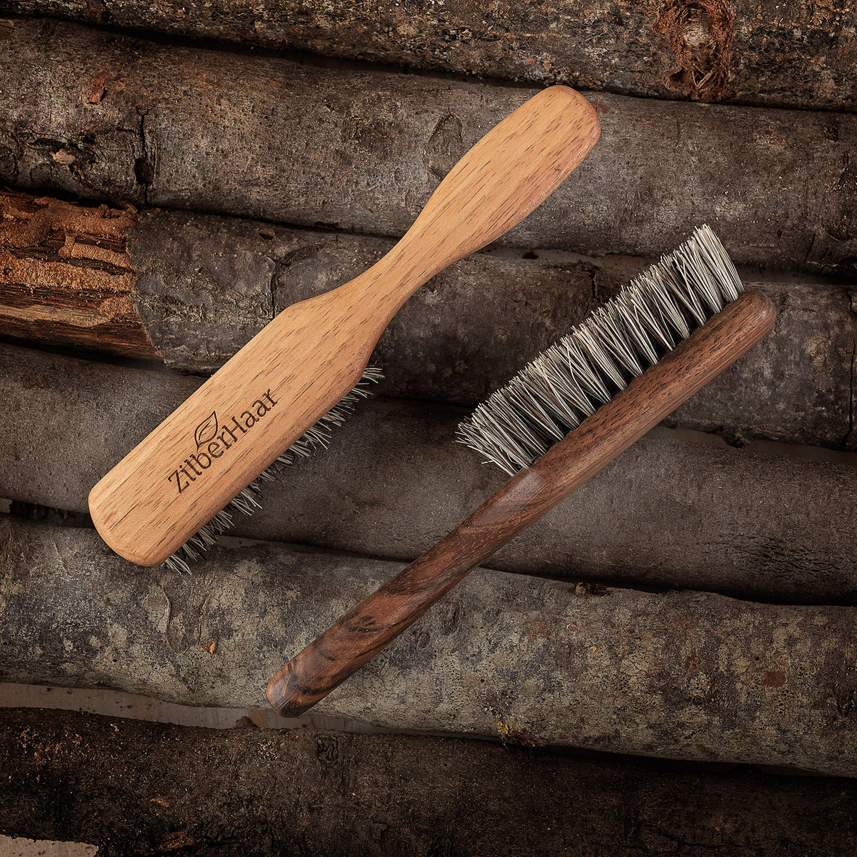 ZilberHaar vegan beard brush uses natural materials for ethical grooming.