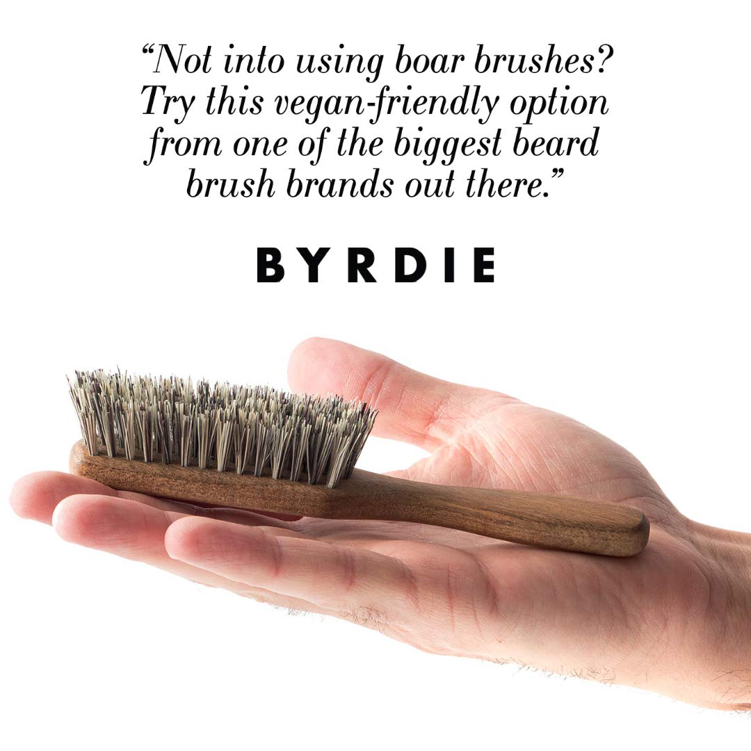 ZilberHaar vegan beard brush with Tampico bristles for natural shaping.