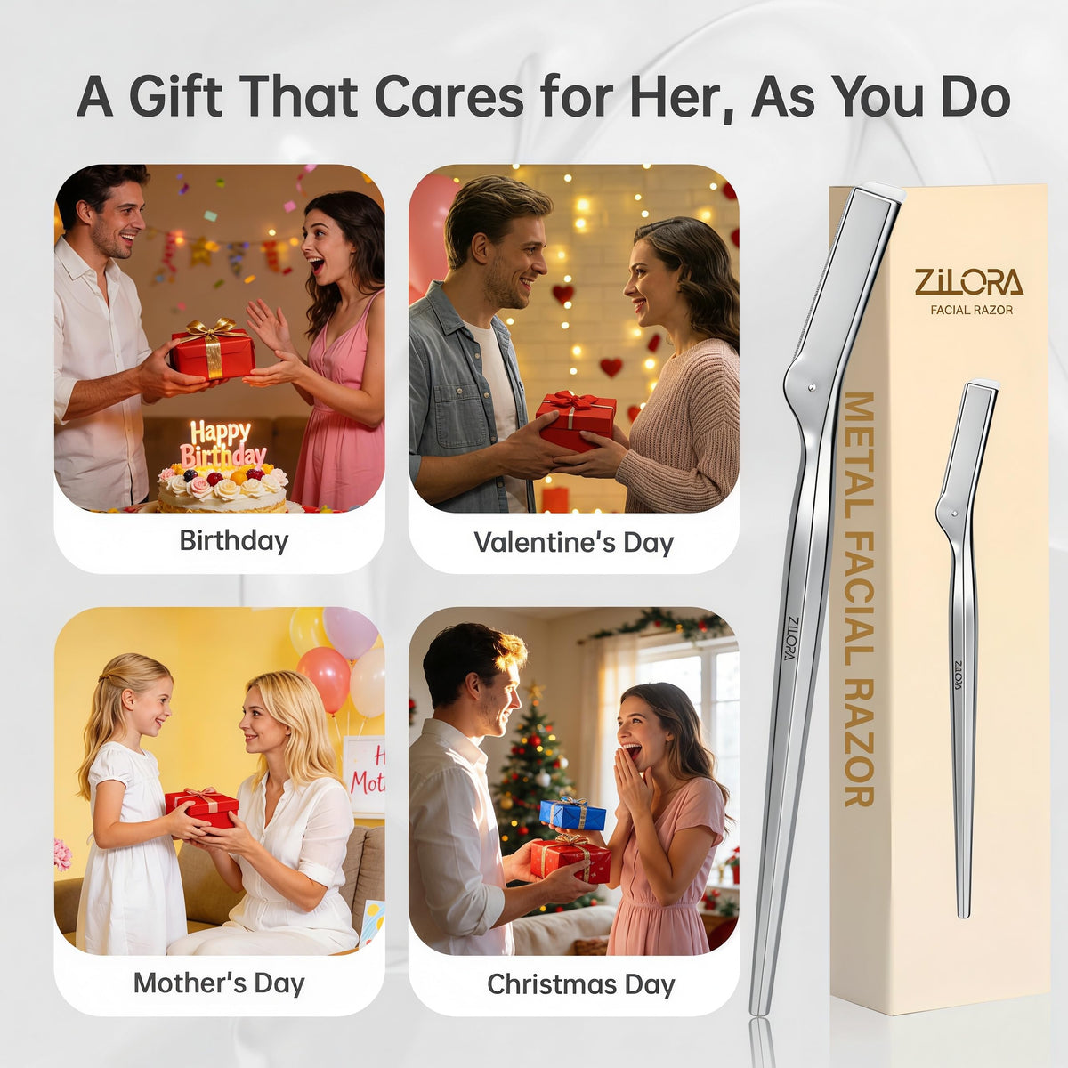 ZiLORA gift-ready beauty kit displayed for a thoughtful skincare routine.