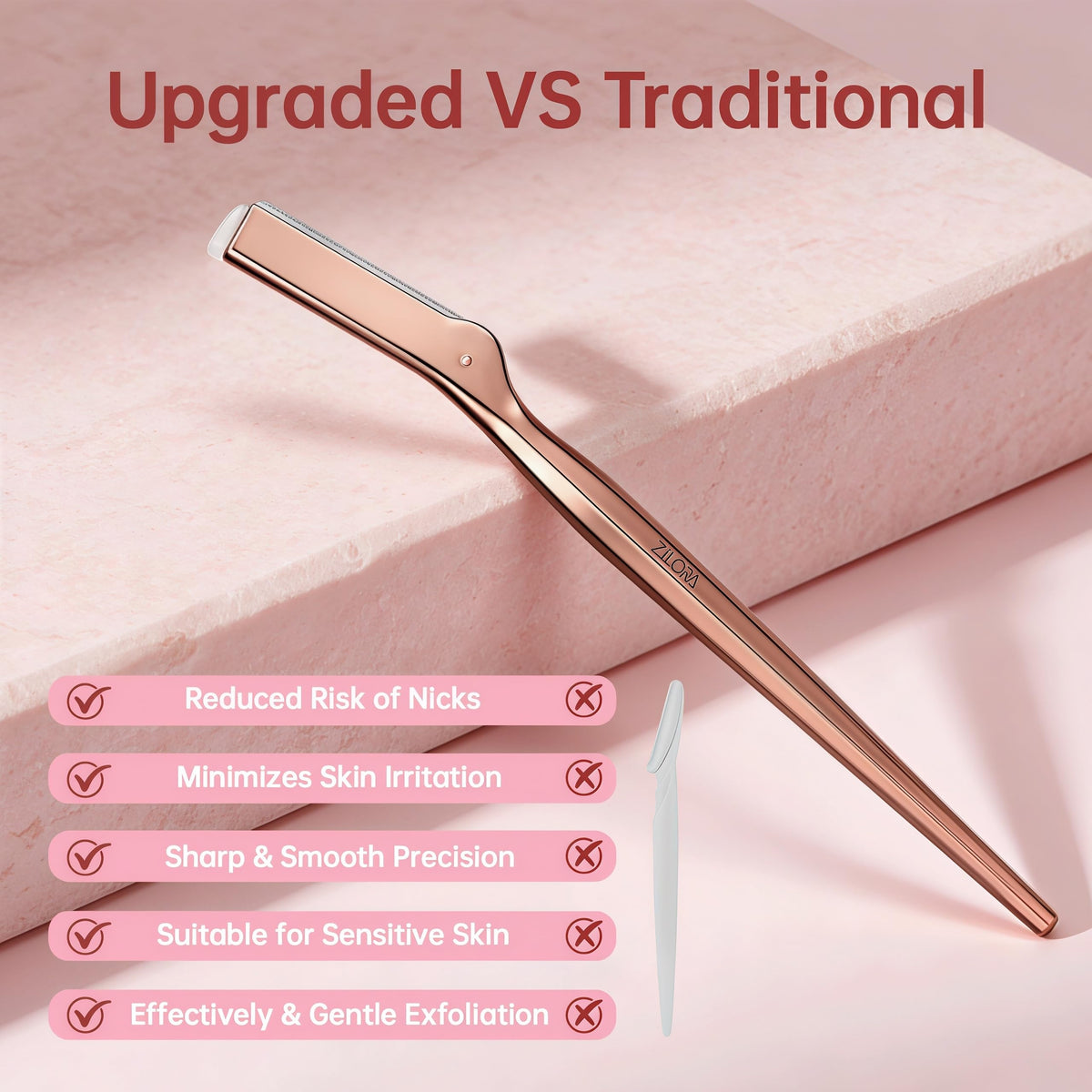 ZiLORA rose gold close-up highlights premium metal craftsmanship