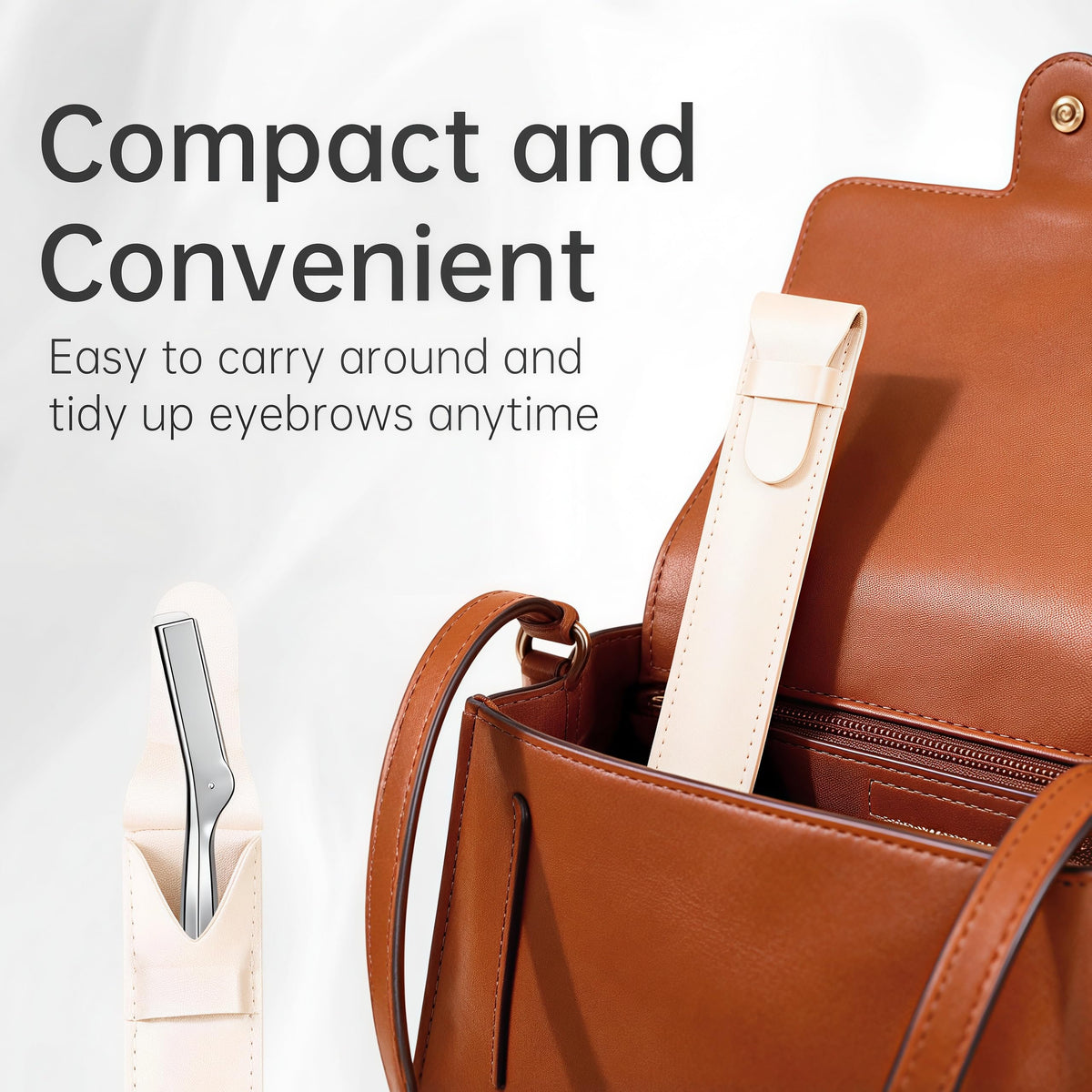 ZiLORA travel leather case keeps blades organized and protected.