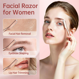 ZiLORA wide-guard blades for efficient exfoliation and peach fuzz removal