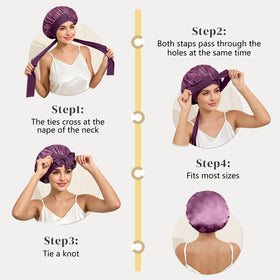 ZIMASILK hypoallergenic sleep cap suitable for sensitive skin.