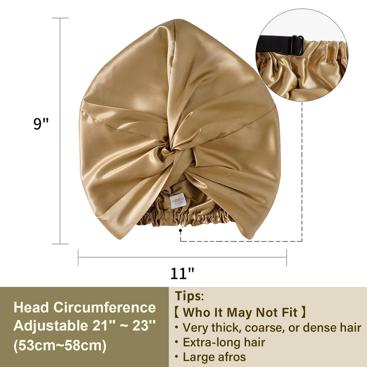 ZIMASILK friction-reduction silk wrap helps prevent breakage and frizz