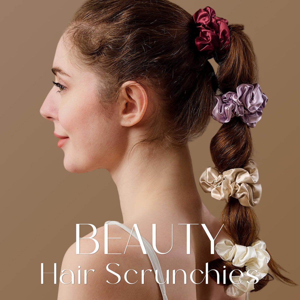 Gift ready presentation of ZIMASILK silk scrunchies in black