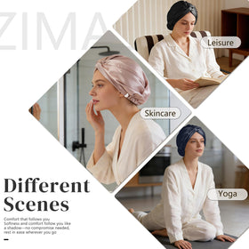 ZIMASILK gift-ready packaging bonnet for self-care gifting.