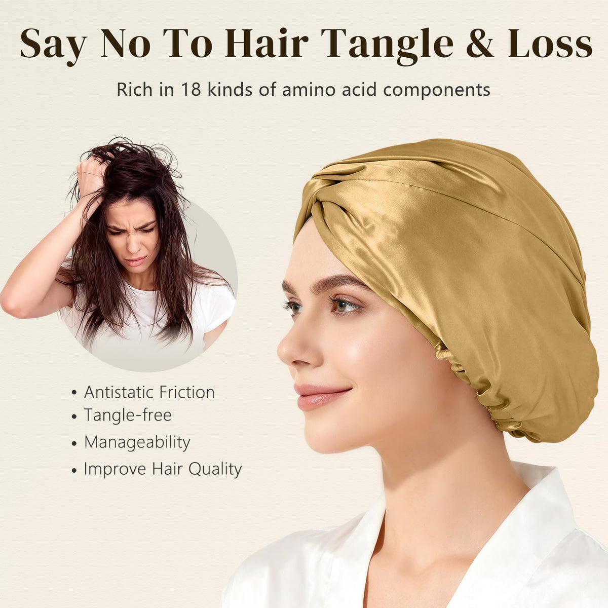 ZIMASILK premium silk bonnet glossy finish for a luxurious feel