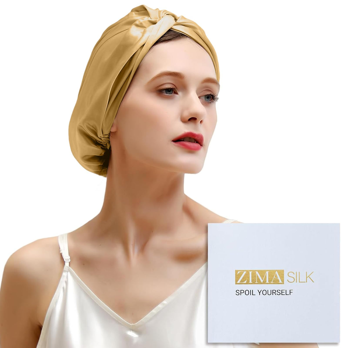 ZIMASILK silk bonnet 22 momme overnight protection reduces friction for smoother hair