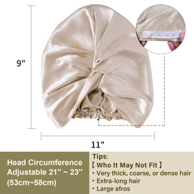 ZIMASILK silk bonnet cream on pillow for restful sleep with protected hair