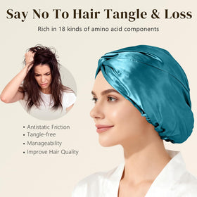 ZIMASILK frizz-reduction silk bonnet smooths hair overnight