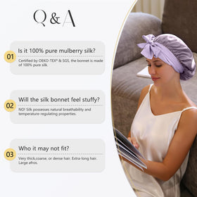 ZIMASILK silk hair wrap tie band with secure fit