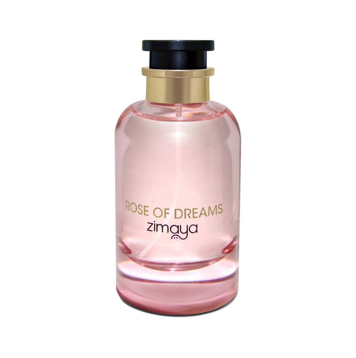Zimaya Rose of Dreams bottle front view, elegant fragrance for daily refinement
