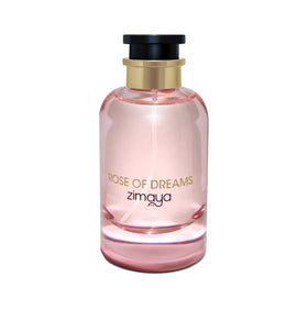 Zimaya Rose of Dreams bottle front view, elegant fragrance for daily refinement