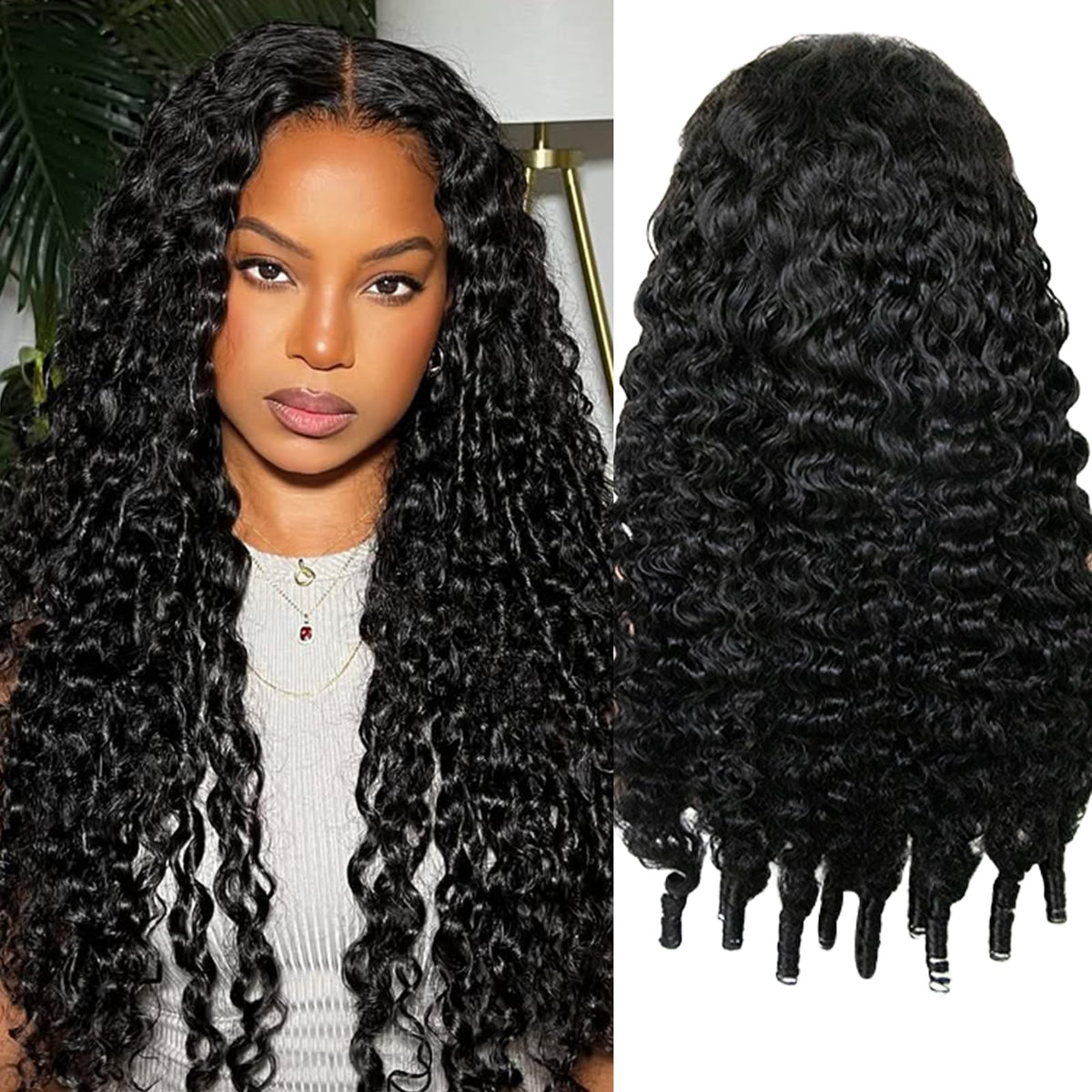 Zimzy Burmese curly wig with 13x6 lace front for natural parting and styling options.