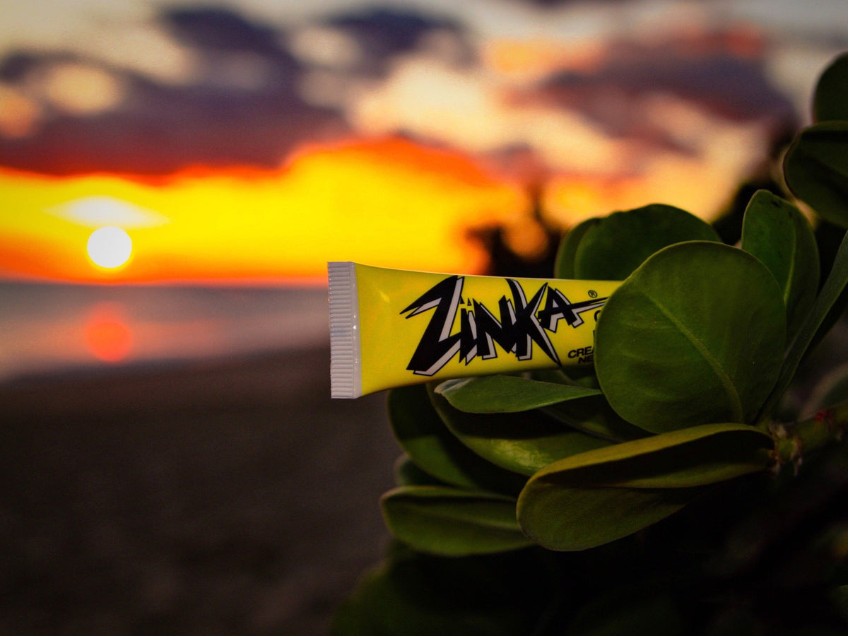 Zinka Nosecoat shows colorful coverage on sun-exposed skin