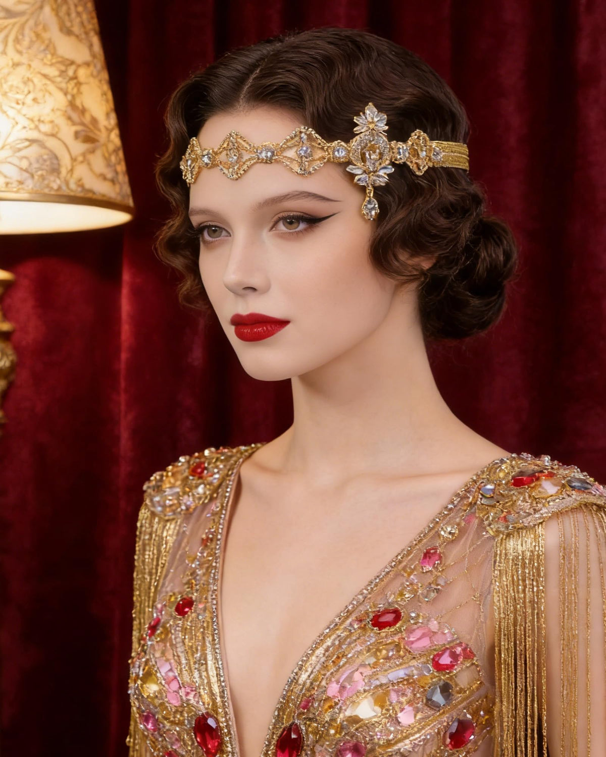 Zinniday headband hollow circle accent enhances vintage glamour