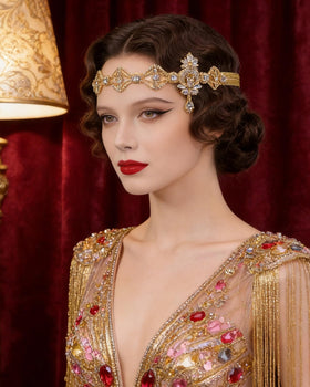 Zinniday headband hollow circle accent enhances vintage glamour