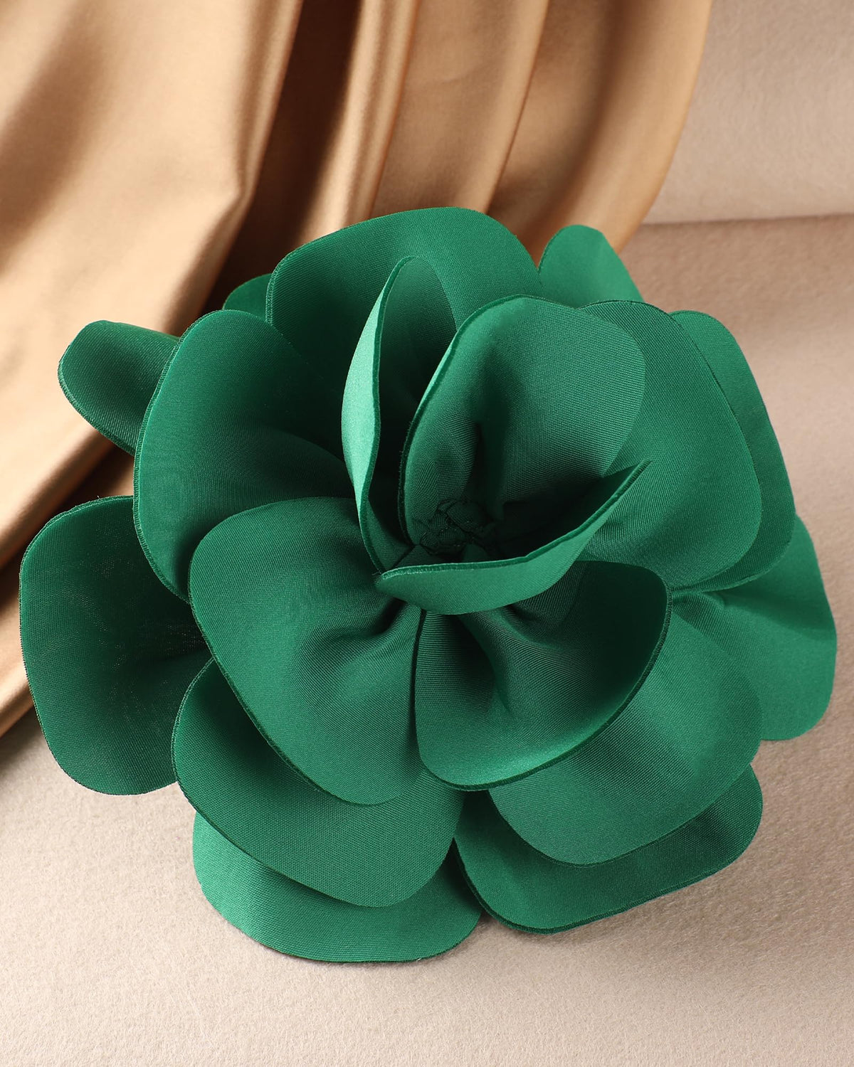 Zinniday rose flower headpiece elevates cocktail attire with timeless elegance.