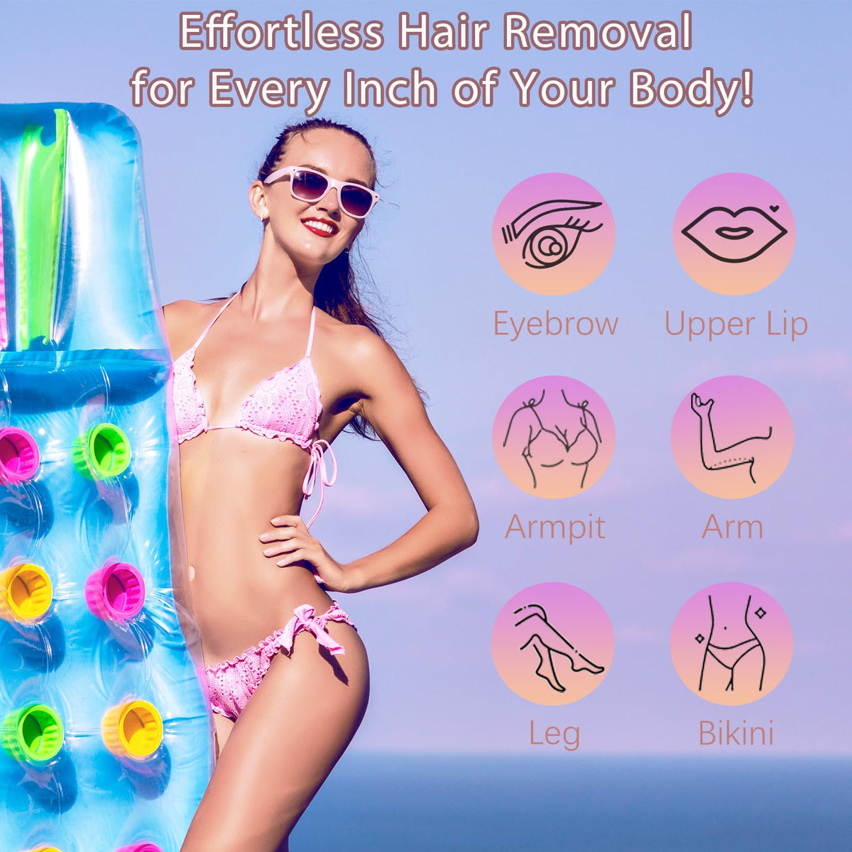 ZIOU bikini trimmer washable heads for easy cleaning