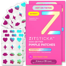ZitSticka DreamHolo patch pink-to-green shift covers blemishes discreetly