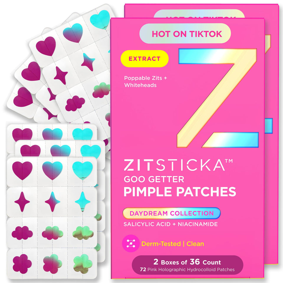 ZitSticka DreamHolo patch pink-to-green shift covers blemishes discreetly