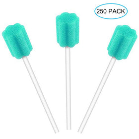 ZIZNBA sponge mouth swabs in use showing gentle cleaning.