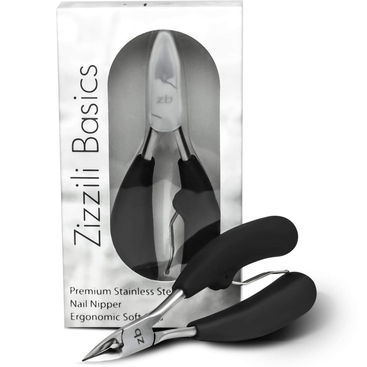 Zizzili Basics toenail clippers with large handle for easy grip and precise trimming.