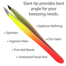 Zizzili Basics tweezers showing precision grip for safe root hair removal.
