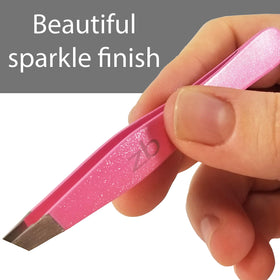 Protective pouch with bubblegum pink tweezers—travel-friendly hygiene storage.