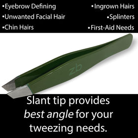 Zizzili Basics Tweezers with protective pouch for safe storage on-the-go