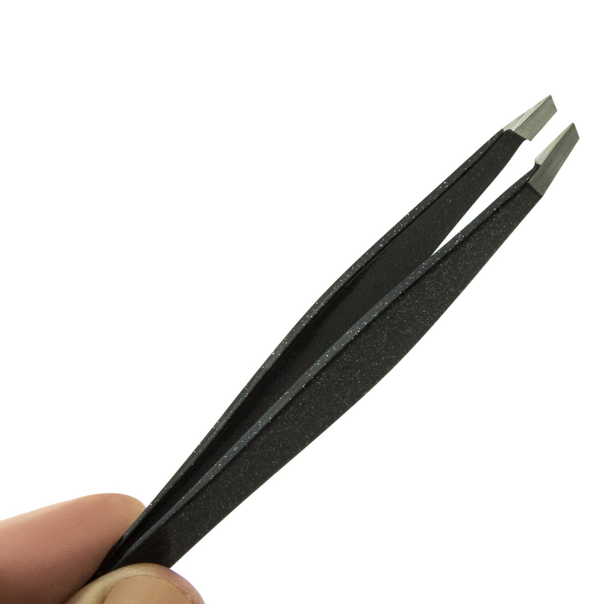 Zizzili Basics tweezers with protective pouch for clean, portable storage.