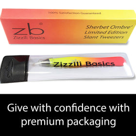 Zizzili Basics tweezers with travel pouch ideal for on-the-go grooming.