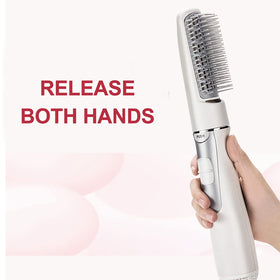 ZJchao 2 in 1 hair dryer brush negative ions reduce static for smoother hair.