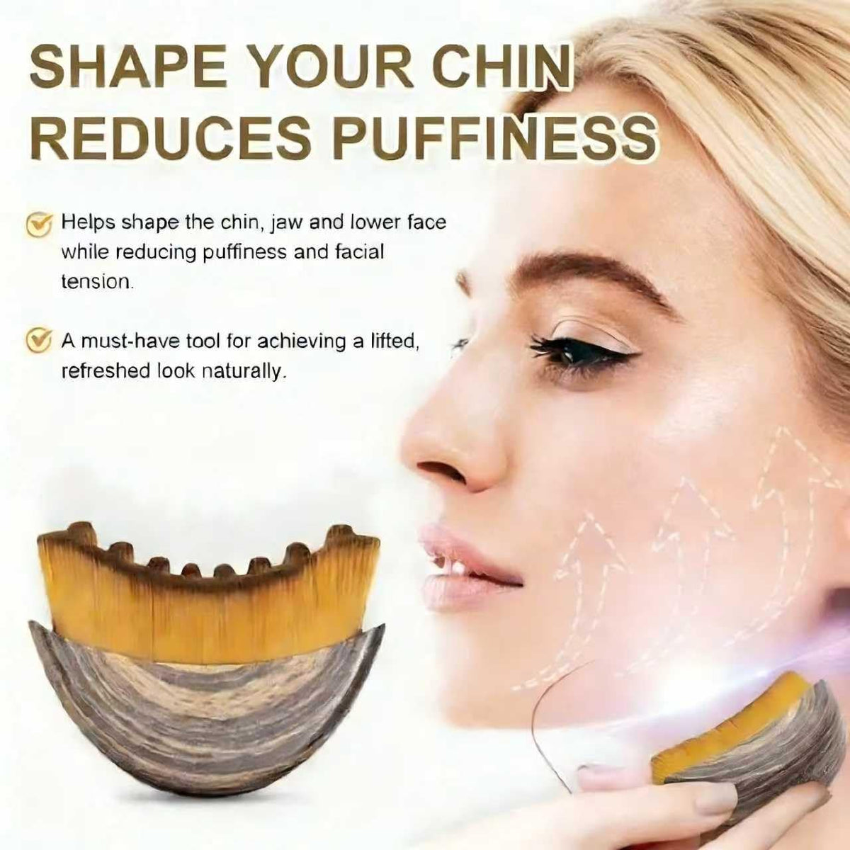 zjywhxdlyf face-brush-under-eyes-jawline demonstrates targeted massage for puff reduction.