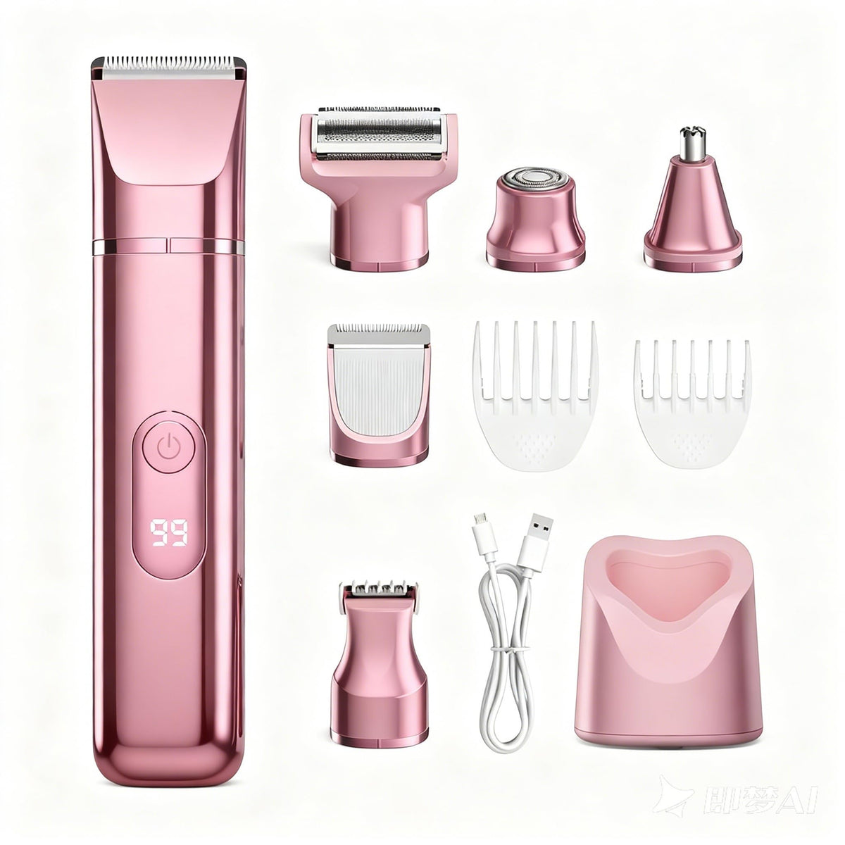 ZLILUGL 5-in-1 body-trimmer head for precise full-body grooming.