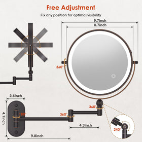 ZLOKLA wall-mounted design saves space in bathrooms, bedrooms, or hotels.