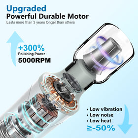 Zloojnn 15-speed dial enables gentle to aggressive foot care.