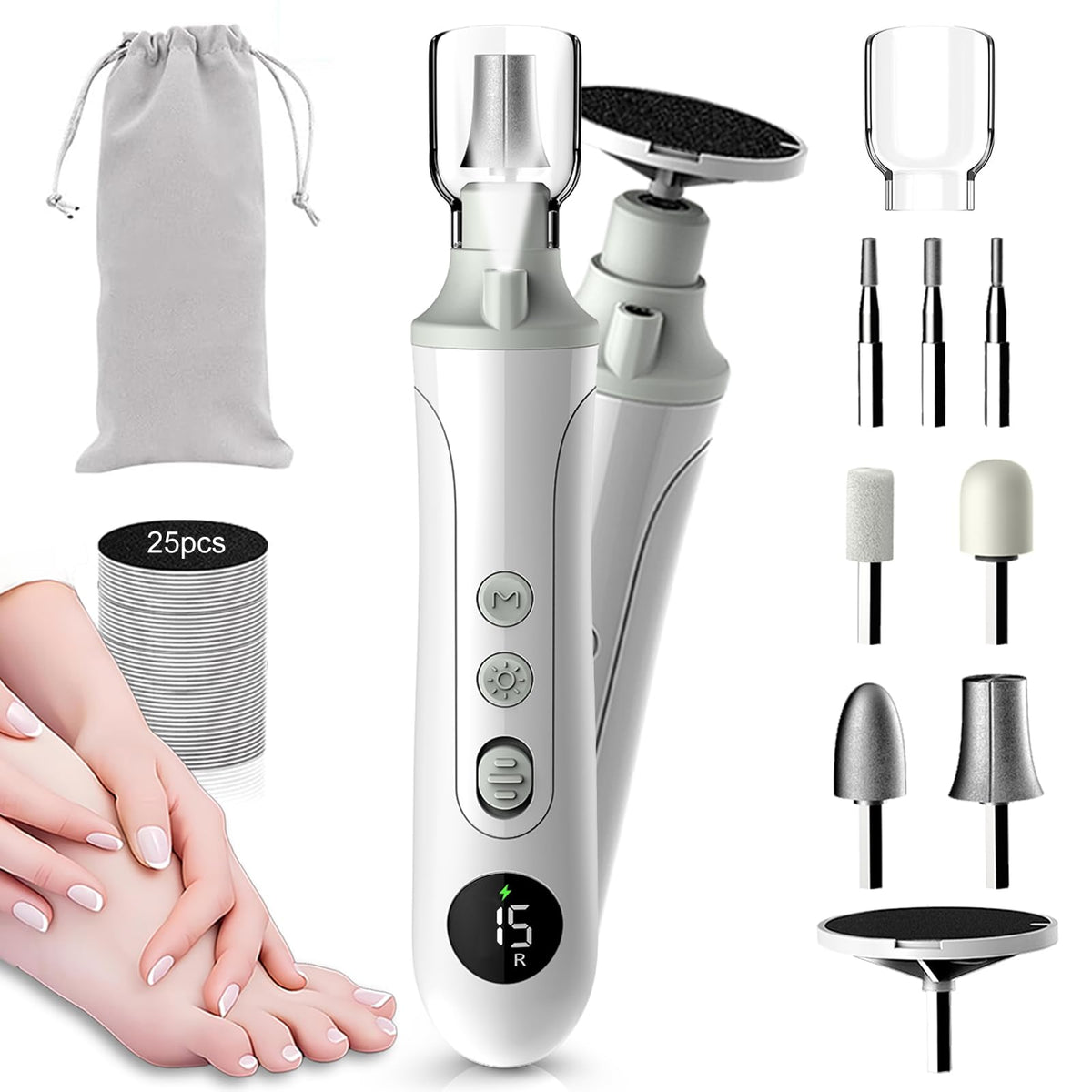 Zloojnn 2-in-1 cordless nail drill for precise shaping at home.