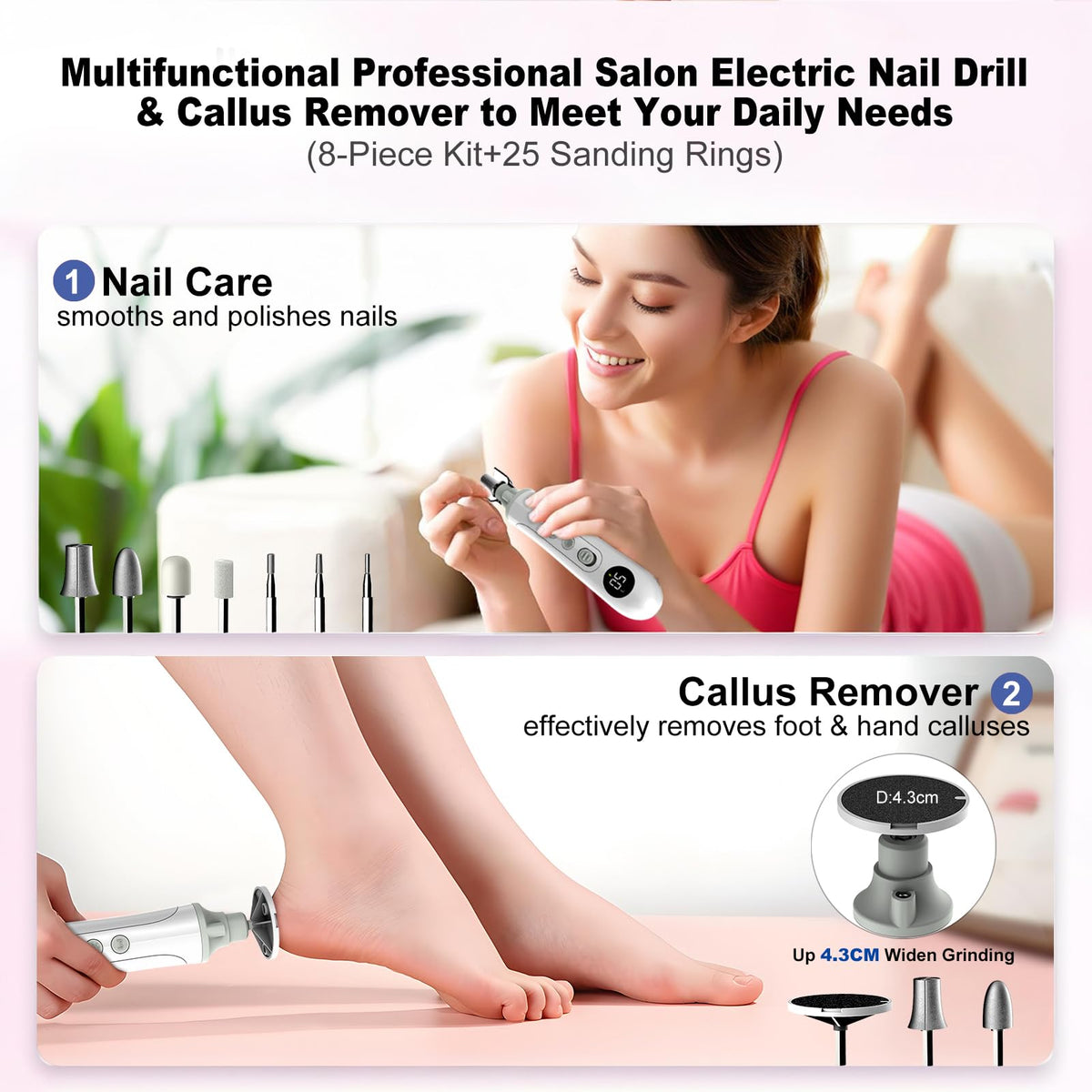 Zloojnn callus remover accessory helps smooth tough skin safely.